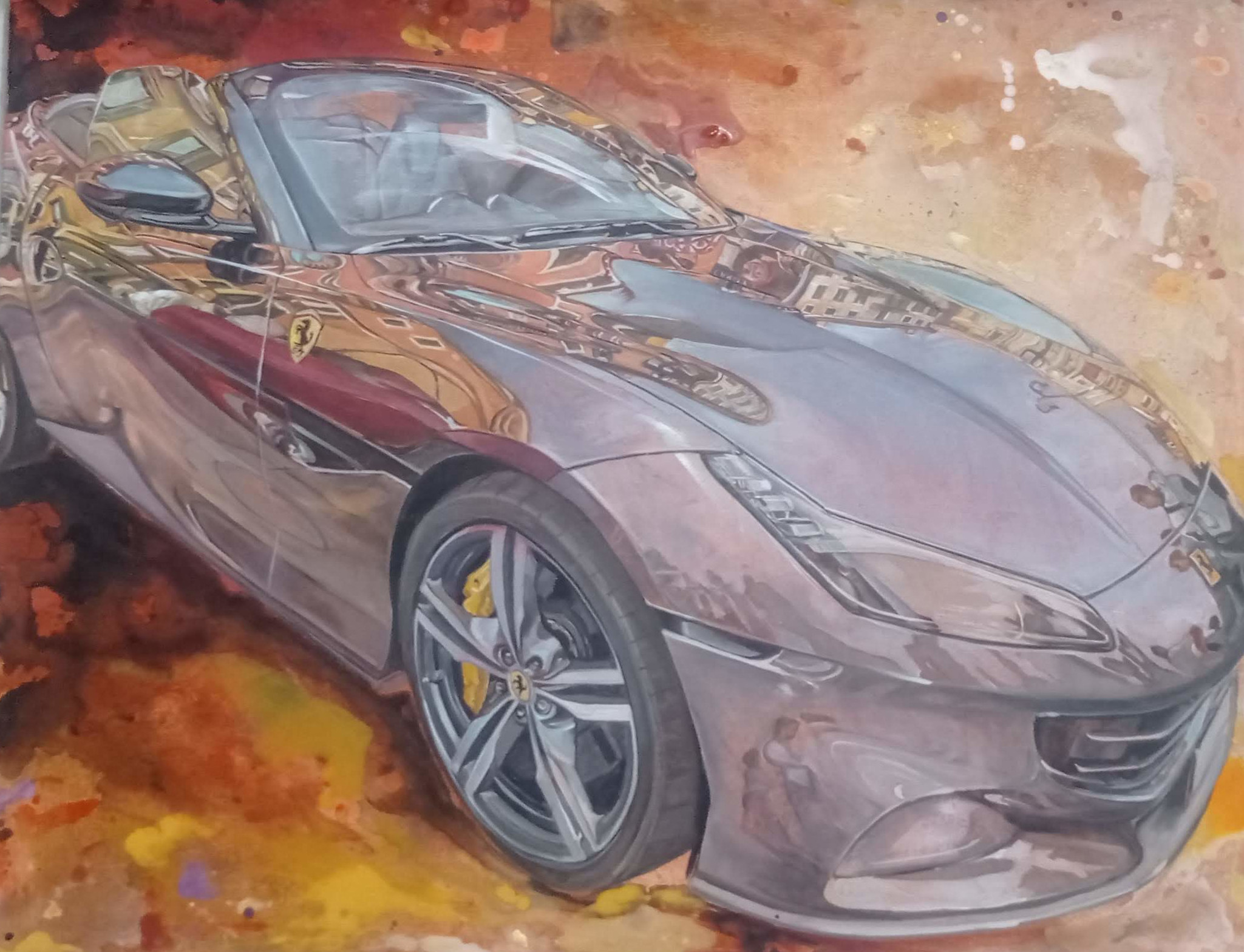 Riflesso su ferrari